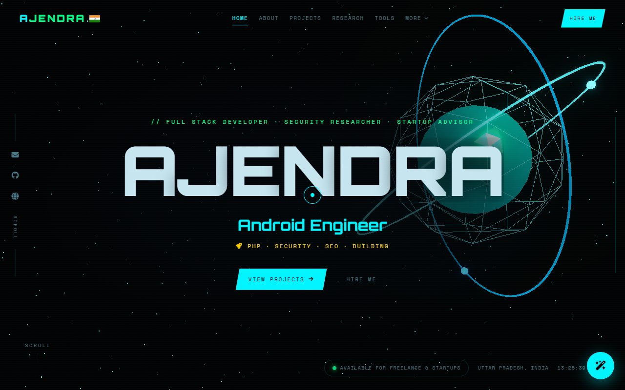 Ajendra.info — Dev Studio